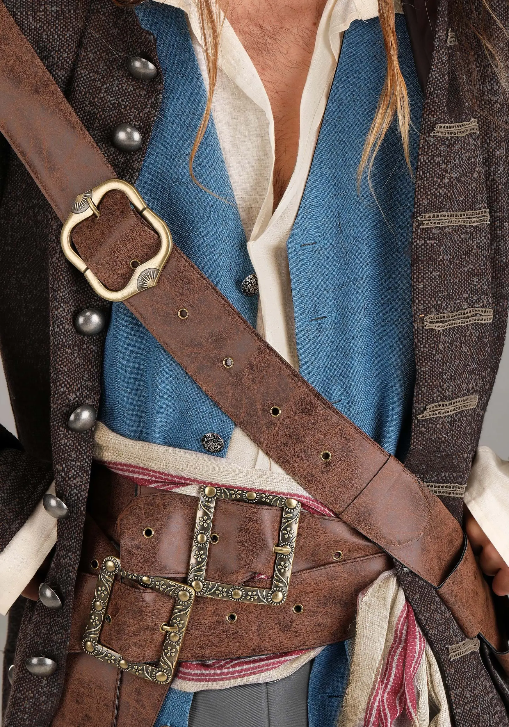 Fun Costumes Captain Jack Sparrow Costume For Plus Size Men From Disney's Pirates Of The Caribbean 8 Fun Costumes Captain Jack Sparrow Costume For Plus Size Men From Disney's Pirates Of The Caribbean - Image 6