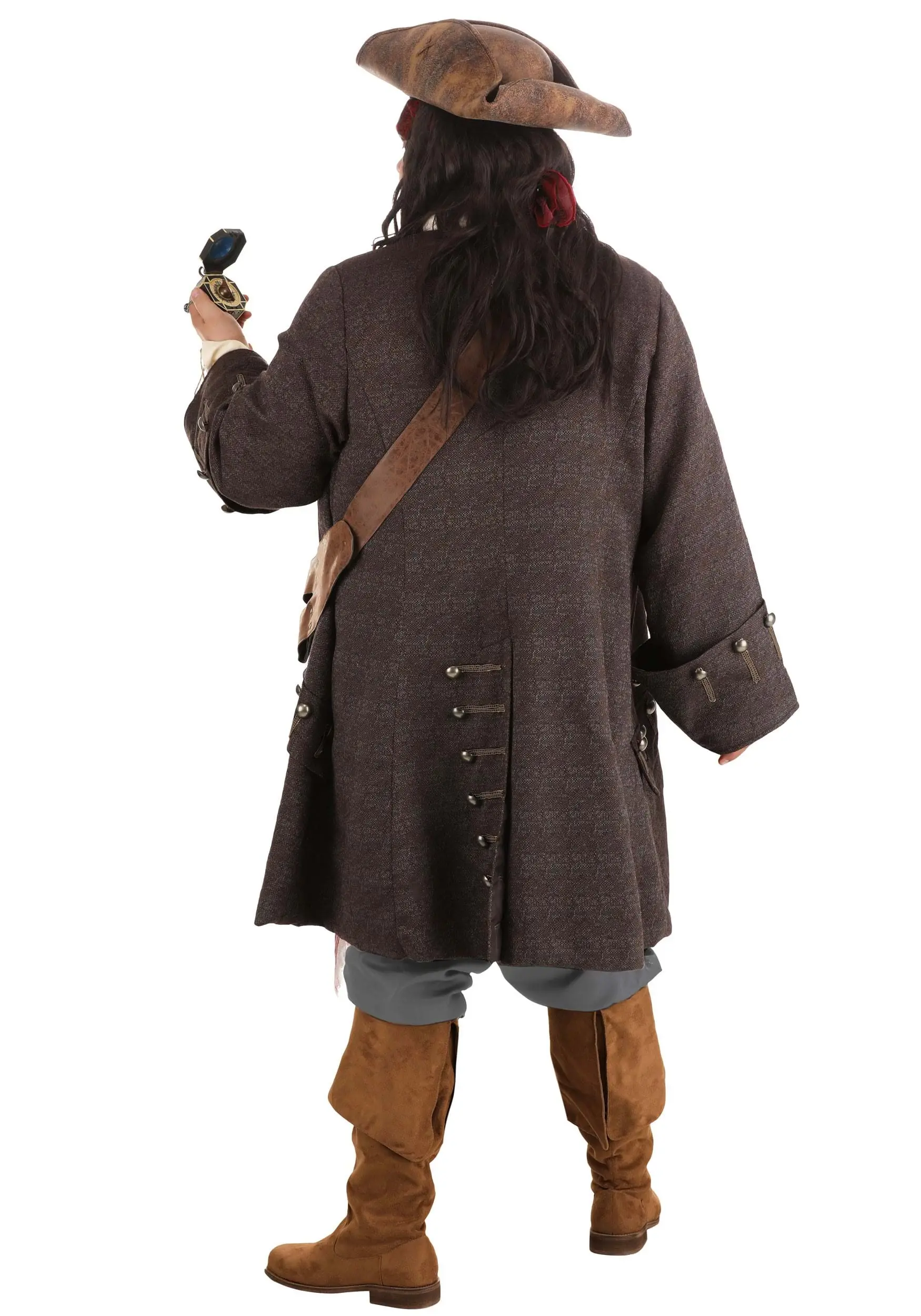 Fun Costumes Captain Jack Sparrow Costume For Plus Size Men From Disney's Pirates Of The Caribbean 5 Fun Costumes Captain Jack Sparrow Costume For Plus Size Men From Disney's Pirates Of The Caribbean - Image 3