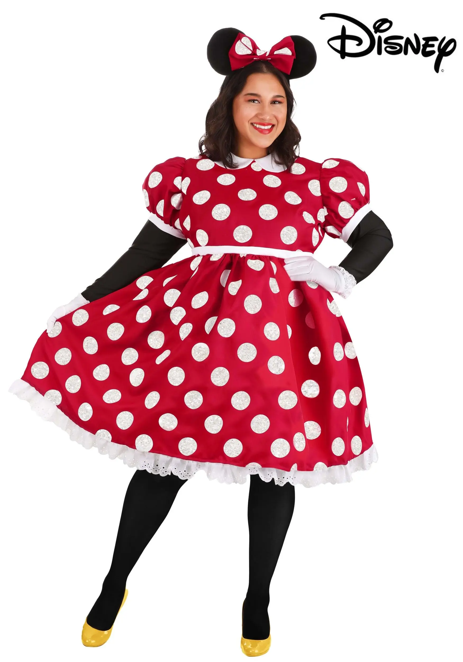 Fun Costumes Disney Plus Size Deluxe Minnie Mouse Adult Costume 7 Fun Costumes Disney Plus Size Deluxe Minnie Mouse Adult Costume - Image 5