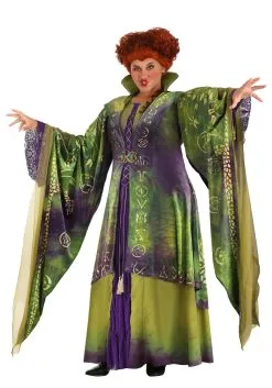 Fun Costumes Winifred Sanderson Costume For Plus Size Women From Disney's Hocus Pocus -Video Game Costumes Shop plus size hocus pocus winifred sanderson costume alt 2