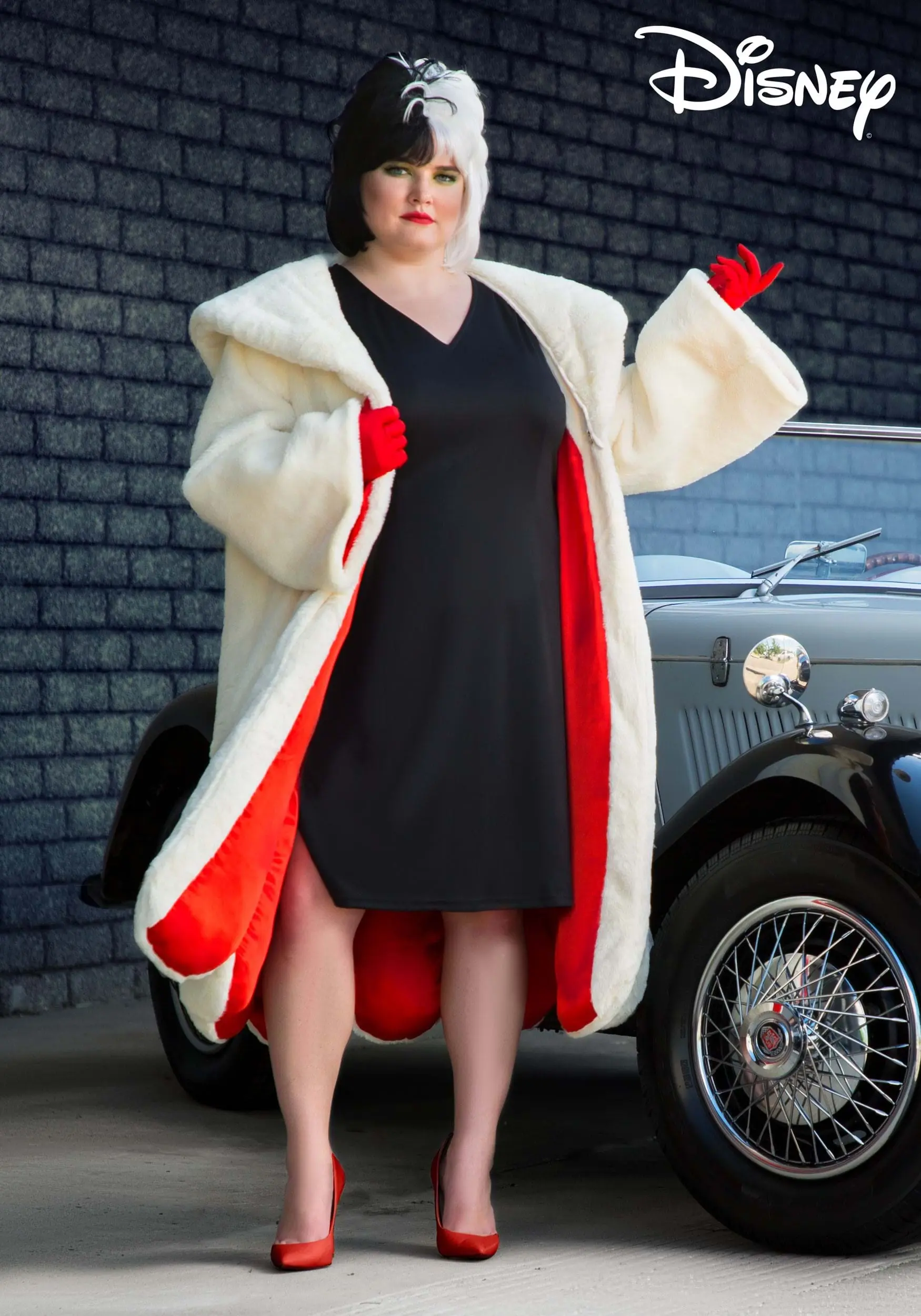 Fun Costumes Cruella De Vil Coat Costume For Plus Size Women From Disney's 101 Dalmatians 3 Fun Costumes Cruella De Vil Coat Costume For Plus Size Women From Disney's 101 Dalmatians