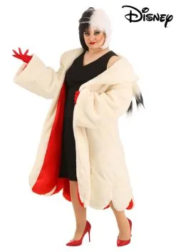 Fun Costumes Cruella De Vil Coat Costume For Plus Size Women From Disney's 101 Dalmatians 19 Fun Costumes Cruella De Vil Coat Costume For Plus Size Women From Disney's 101 Dalmatians -Video Game Costumes Shop plus size womens deluxe cruella de vil costume alt 4