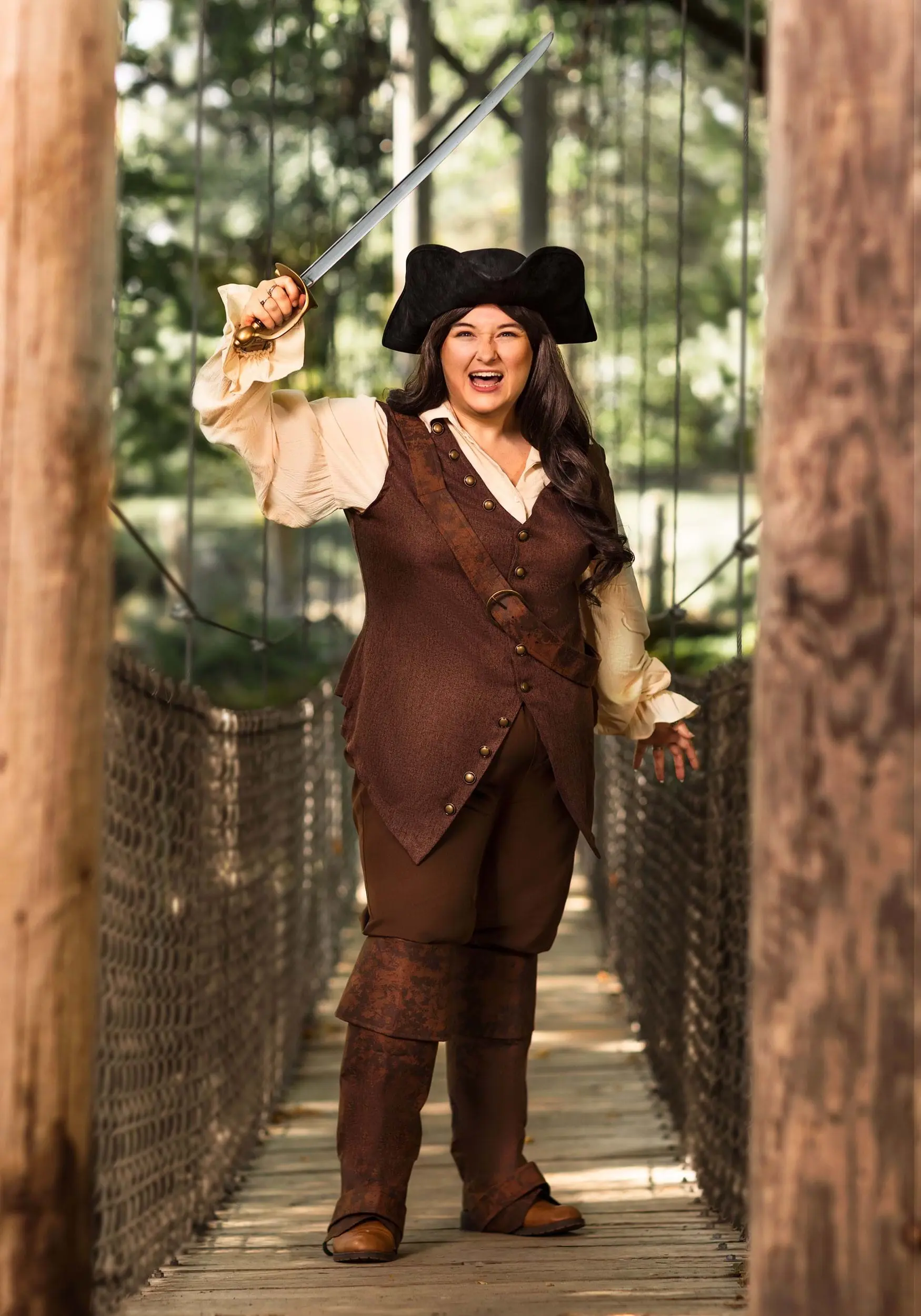 Fun Costumes Women's Plus Size Disney Pirates Of The Caribbean Elizabeth Swann Costume 4 Fun Costumes Women's Plus Size Disney Pirates Of The Caribbean Elizabeth Swann Costume - Image 2
