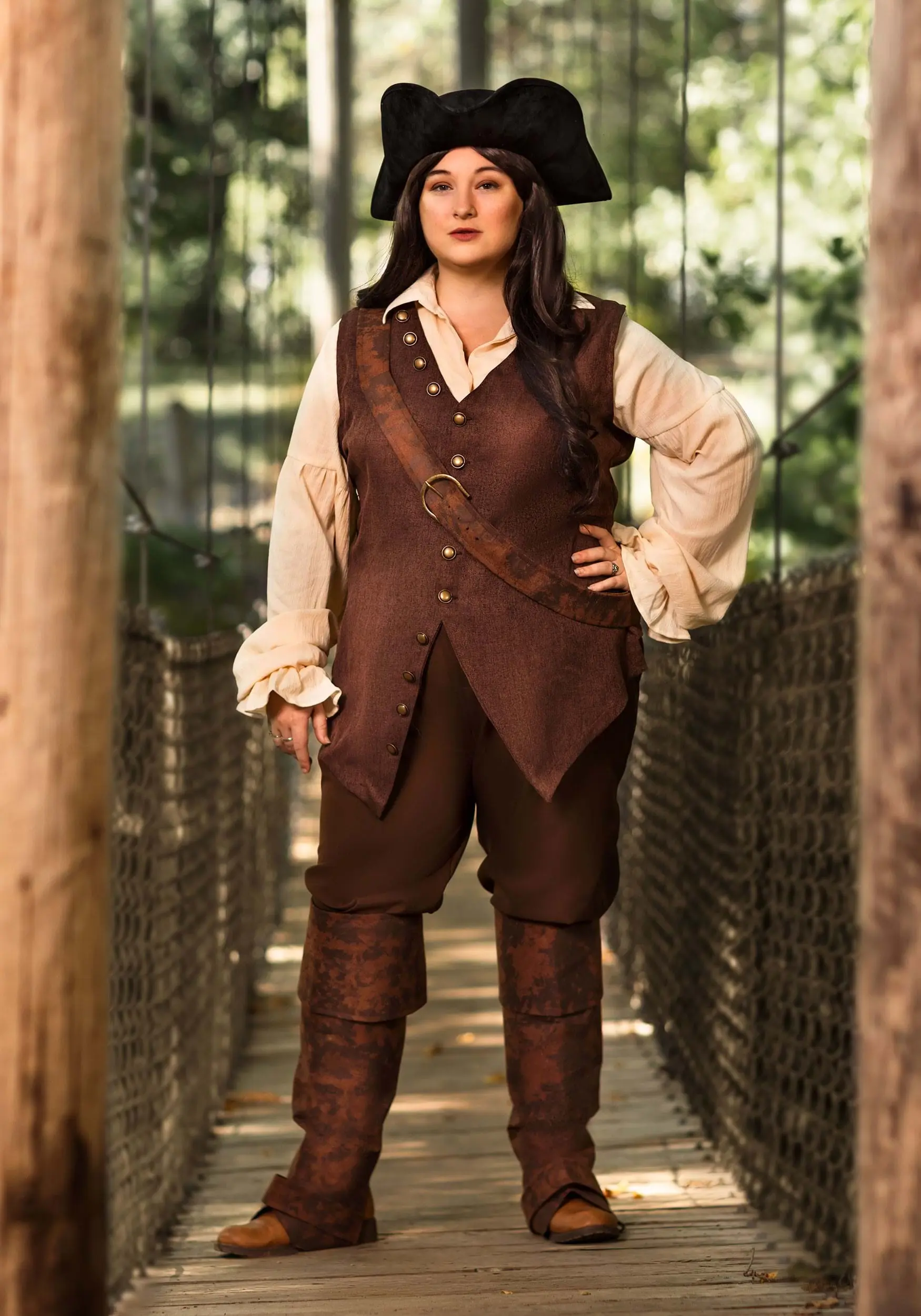 Fun Costumes Women's Plus Size Disney Pirates Of The Caribbean Elizabeth Swann Costume 5 Fun Costumes Women's Plus Size Disney Pirates Of The Caribbean Elizabeth Swann Costume - Image 3