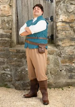 Fun Costumes Flynn Rider Costume For Plus Size Men From Disney's Tangled -Video Game Costumes Shop plus tangled flynn rider costume alt 1