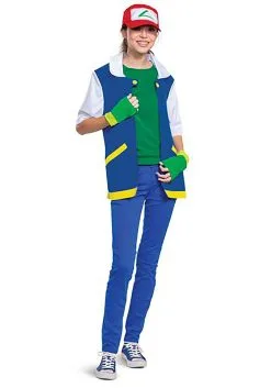 Disguise Adult Pokémon Classic Ash Ketchum Costume -Video Game Costumes Shop pokemon adult unisex classic ash ketchum costume alt 2