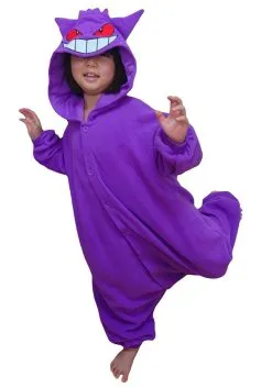 Sazac Pokémon Gengar Kigurumi For Kids -Video Game Costumes Shop pokemon gengar child kigurumi alt 1