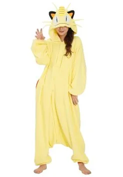 Sazac Pokemon Meowth Kigurumi Costume For Adults