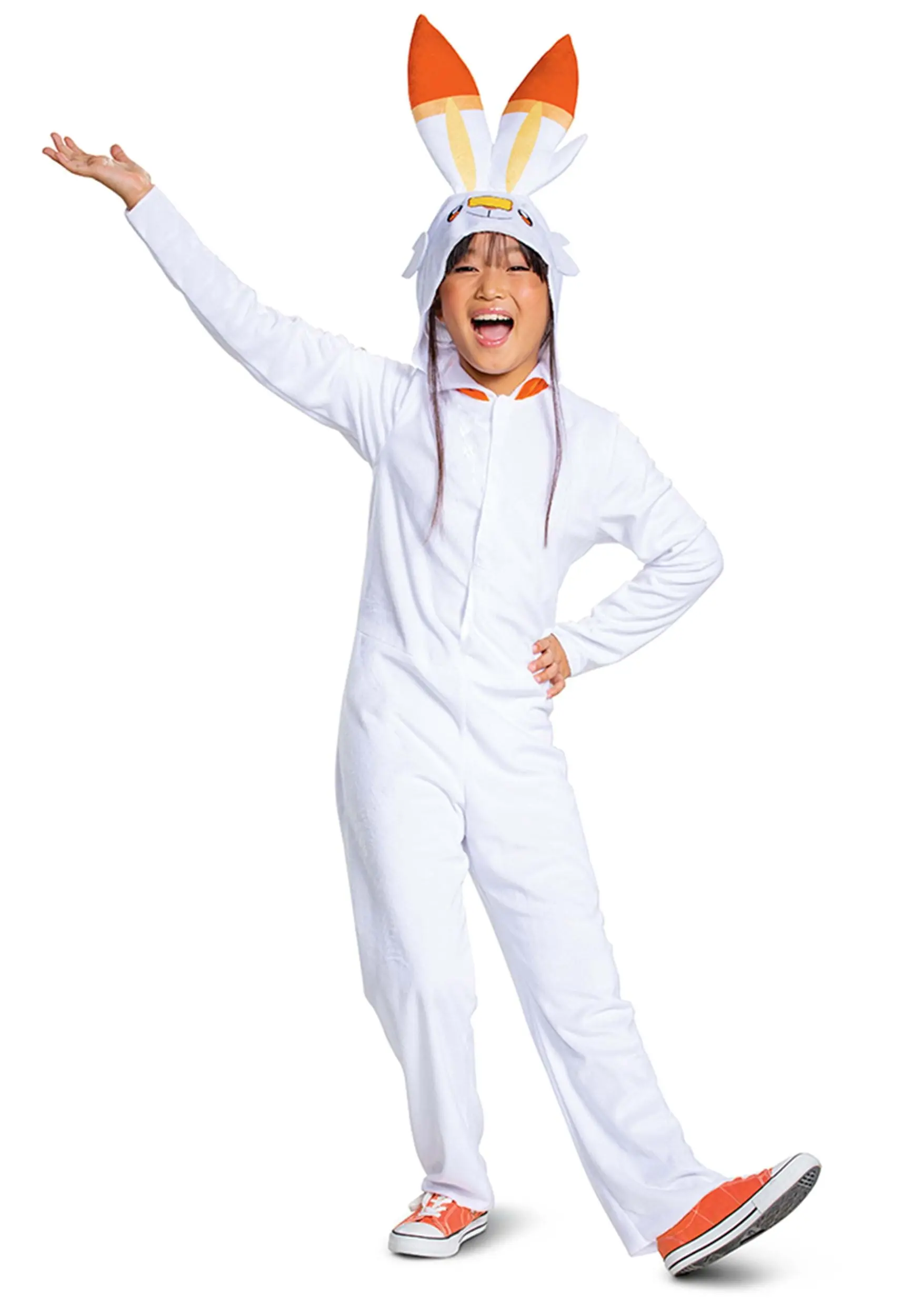 Disguise Kid's Pokémon Scorbunny Hooded Jumpsuit Classic Costume 5 Disguise Kid's Pokémon Scorbunny Hooded Jumpsuit Classic Costume - Image 3