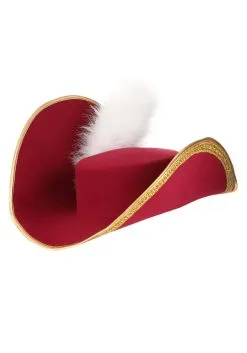 Guangzhou Fashion Travelling Goods Co. Ltd Premium Red Captain Hook Hat -Video Game Costumes Shop premium captain hook hat alt 2