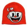 Elope Cuphead Reversible Knit Hat 1 Elope Cuphead Reversible Knit Hat -Video Game Costumes Shop reversible cuphead knit hat main