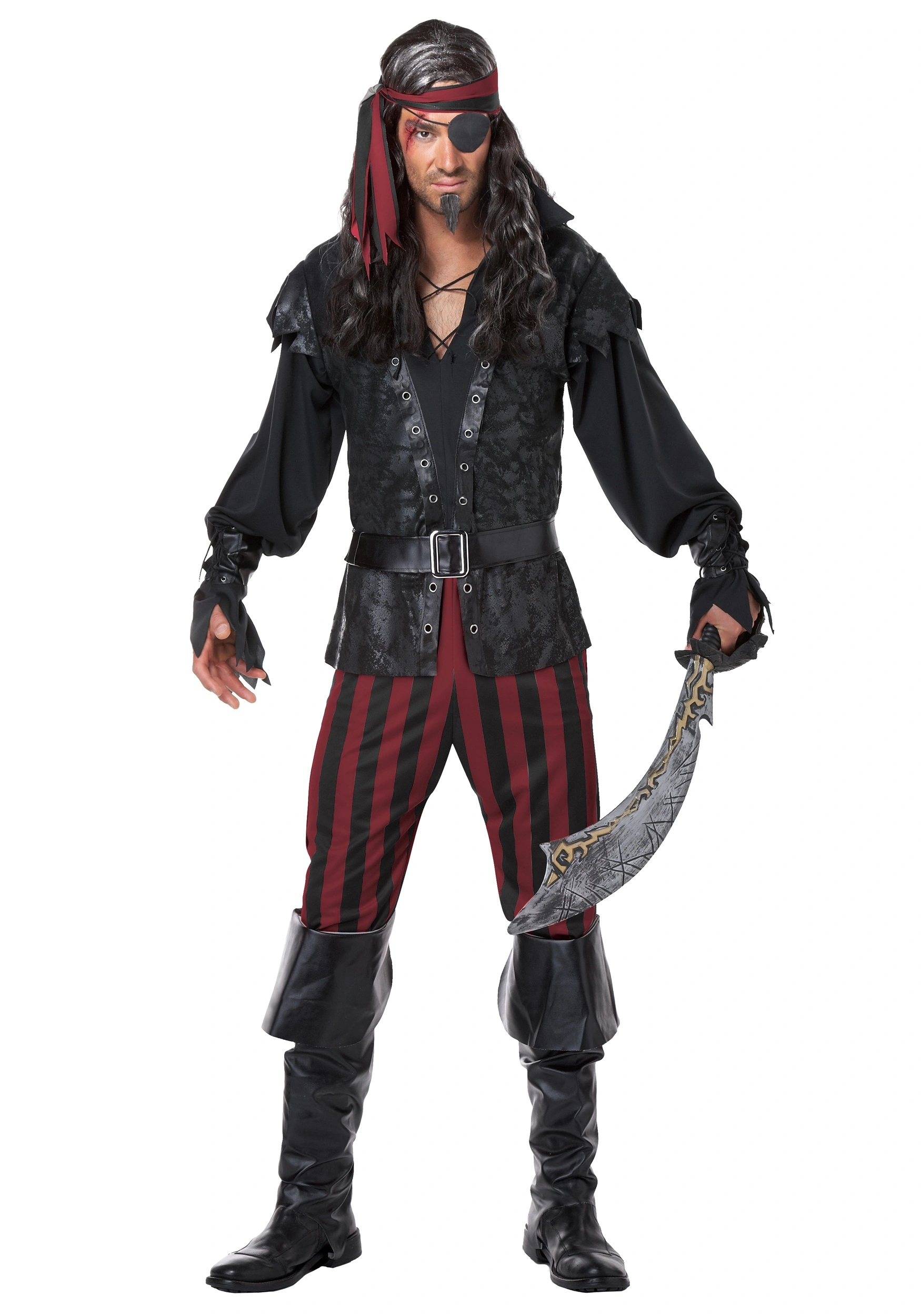 California Costume Collection Men's Ruthless Rogue Pirate Costume 3 California Costume Collection Men's Ruthless Rogue Pirate Costume