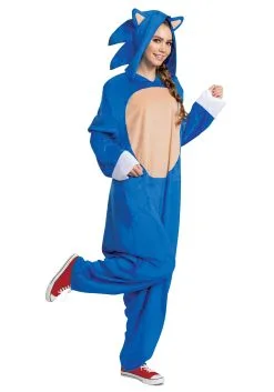 Disguise Sonic 2 Sonic Movie Costume For Adults 8 Disguise Sonic 2 Sonic Movie Costume For Adults -Video Game Costumes Shop sonic 2 adult sonic movie costume alt 2