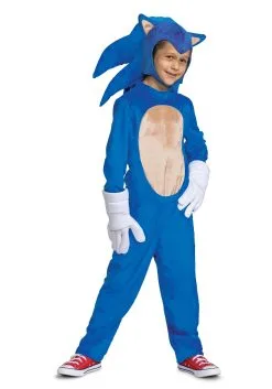 Disguise Sonic 2 Deluxe Sonic Movie Costume For Kids -Video Game Costumes Shop sonic 2 kids deluxe sonic movie costume alt 2