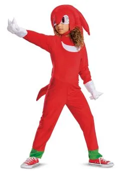 Disguise Limited Sonic 2 Knuckles Deluxe Costume For Kids -Video Game Costumes Shop sonic 2 knuckles child deluxe costume alt 2