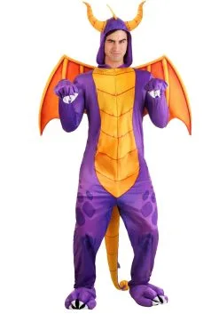 Fun Costumes Spyro The Dragon Adult Costume Jumpsuit -Video Game Costumes Shop spyro the dragon adult jumpsuit costume alt1