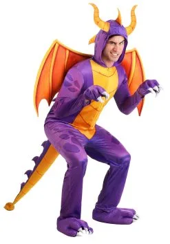 Fun Costumes Spyro The Dragon Adult Costume Jumpsuit -Video Game Costumes Shop spyro the dragon adult jumpsuit costume alt2