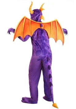 Fun Costumes Spyro The Dragon Adult Costume Jumpsuit -Video Game Costumes Shop spyro the dragon adult jumpsuit costume back