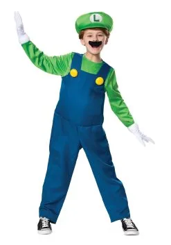 Disguise Super Mario Brothers Boys Luigi Deluxe Costume