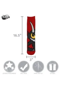 Elope The Devil Cuphead Crew Socks -Video Game Costumes Shop the devil crew socks alt 2