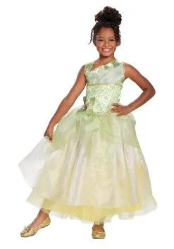Disguise Girl's The Princess & The Frog Deluxe Tiana Costume