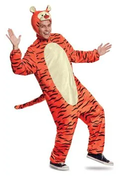 Disguise Limited Deluxe Winnie The Pooh Tigger Costume For Adults -Video Game Costumes Shop tigger deluxe adult costume alt 1