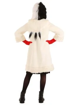 Fun Costumes Cruella De Vil Coat Costume For Teens From Disney's 101 Dalmatians -Video Game Costumes Shop tween cruella de vil costume alt 5