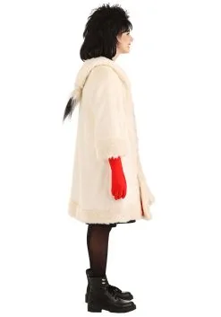 Fun Costumes Cruella De Vil Coat Costume For Teens From Disney's 101 Dalmatians -Video Game Costumes Shop tween cruella de vil costume alt 7