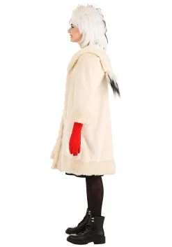 Fun Costumes Cruella De Vil Coat Costume For Teens From Disney's 101 Dalmatians -Video Game Costumes Shop tween cruella de vil costume alt 8