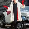 Fun Costumes Cruella De Vil Coat Costume For Teens From Disney's 101 Dalmatians -Video Game Costumes Shop tween disney cruella de vil costume 2