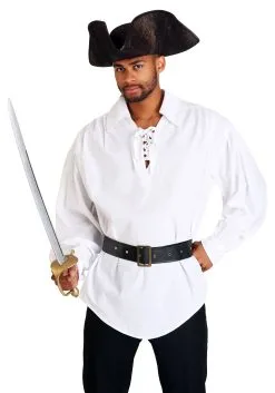 Fun Costumes White Pirate Shirt