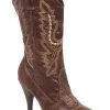 Ellie Brown Cowgirl Boots For Women -Video Game Costumes Shop womens brown cowgirl boot