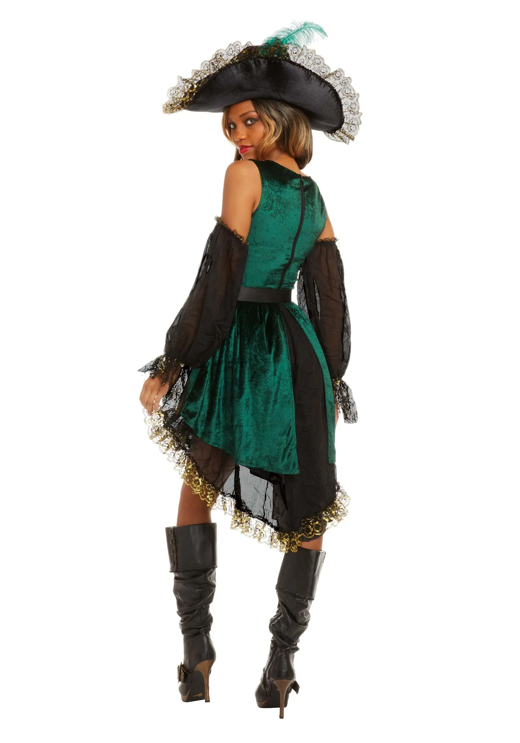 Dreamgirl Emerald Pirate Costume For Women 4 Dreamgirl Emerald Pirate Costume For Women - Image 2