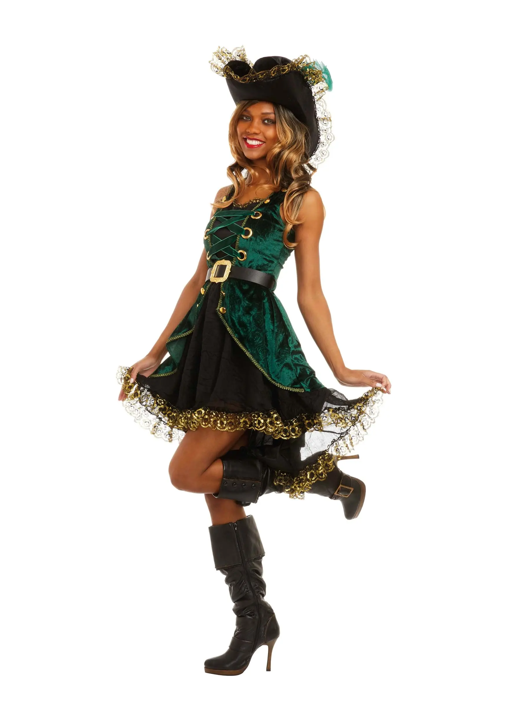 Dreamgirl Emerald Pirate Costume For Women 5 Dreamgirl Emerald Pirate Costume For Women - Image 3