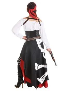 Fun Costumes Skeleton Flag Rogue Pirate Costume For Women -Video Game Costumes Shop womens pirate flag gypsy costume alt 10