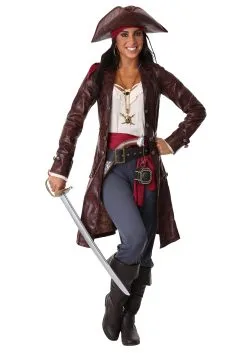 Fun Costumes Women's Plus Size Pretty Pirate Captain Costume