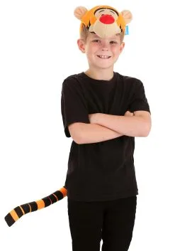 Elope Disney Winnie The Pooh Tigger Soft-Sculpted Headband & Tail Accessory Kit 10 Elope Disney Winnie The Pooh Tigger Soft-Sculpted Headband & Tail Accessory Kit -Video Game Costumes Shop wtp tigger plush headband tail kit alt 2